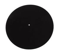 Tappetino protettivo per giradischi, Tappetino antiscivolo in feltro for giradischi LP in vinile multicolore 2 pezzi(Black)