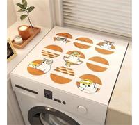 Tappetino Protettivo Per Lavatrice E Asciugatrice,Copri Lavatrice Antiscivolo Con Stampa Di Gatti,Mat Per Asciugatura Con Diatomee,Per Cucina,Frigorifero,Bagno,Venature Del Legno (Color 4,40 x50 cm)