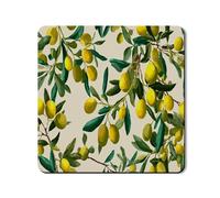 Tappetino protettivo per lavatrice e asciugatrice, motivo fiori di limone, design vintage con frutta gialla, copertura antipolvere per lavatrice, in gomma antiscivolo, impermeabile, per lavanderia, 61