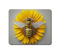 Tappetino protettivo per lavatrice e asciugatrice, motivo floreale con api e girasoli, copertura per lavanderia, in gomma antiscivolo, impermeabile, 50 x 61 cm