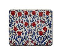 Tappetino protettivo per lavatrice e asciugatrice, motivo floreale vintage rosso, elegante, in gomma antiscivolo, impermeabile, per lavanderia, 50 x 61 cm