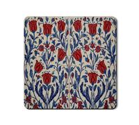 Tappetino protettivo per lavatrice e asciugatrice, motivo floreale vintage rosso, elegante, in gomma antiscivolo, impermeabile, per lavanderia, 61 x 61 cm