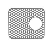 Tappetino protettivo per lavello da cucina, in silicone, pieghevole, antiscivolo, per asciugare i piatti, accessorio per il fondo della fattoria, in acciaio inox, in porcellana, nero (grigio, A)