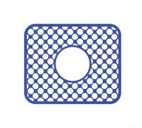 Tappetino protettivo per lavello in silicone resistente al calore, con aperture di due dimensioni per un rapido drenaggio su piani di lavoro e tavoli negli spazi della cucina moderna (blu, 34,5 x 28,6