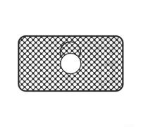 Tappetino protettivo per lavello in silicone resistente al calore, con aperture di due dimensioni per un rapido drenaggio su piani di lavoro e tavoli negli spazi della cucina moderna (nero, 66,5 x