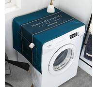 Tappetino protettivo superiore per asciugatrice, mini frigo, lavabiancheria e asciugacapelli, per la parte superiore, lavabile, inchiostro blu, 55 x 140 cm