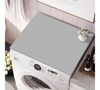 Tappetino Protezione Superiore For Lavatrice Asciugatrice,Copri Lavatrice Asciugatrice For Parte Superiore,Tappetino In Gomma Siliconica Antiscivolo Impermeabile(Gray,50 * 60cm)