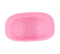 Tappetino Pulisci Pennelli in Silicone Rosa, Accessorio Cosmetico | Strumento per Pulizia Spazzole Make-Up, Facile da Asciugare e Riporre, senza Odore