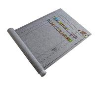 Tappetino puzzle con rotolo per 15 pezzi, pratica base per ordinare e trasportare giocattoli puzzle (grigio, taglia unica)