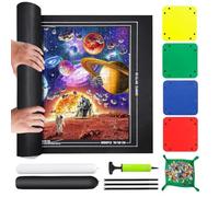Tappetino Puzzle, Puzzle Mat 2000 Pezzi, Tappeto Puzzle Feltro 1000 1500 2000 Pezzi, Tappeto Puzzle Portatile, Tappeto Puzzle Bambini Adulti per Riporre Puzzles, Puzzle Mat, 120 x 80 cm (Nero)