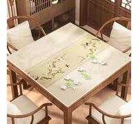 Tappetino quadrato per Mahjong, Mahjong Mat with Carrying Bag, Anti Slip Noise Reduction Square Table Cover for Poker Cards Mahjong Board Tile Games(43,31 x 43,31 in)