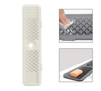 Tappetino raccogli acqua per rubinetto in silicone pieghevole 61 x 14,5 cm