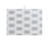 Tappetino raccogli gocce di colore chiaro, geometria a reticolo, moderno, resistente al calore, piccolo, 16 x 18 pollici