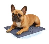 tappetino refrigerante cane - per gatti - Drop grigio S - 50x40x0,6 cm - impermeabile - pieghevole - gel sicuro