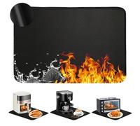 Tappetino Resistente al Calore per Friggitrice ad Aria, Antiscivolo e Impermeabile per Macchina Caffè, Tappetino in Silicone Ignifugo 40 x 60cm
