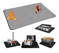 Tappetino Resistente al Calore per Friggitrice ad Aria, Tappetino Resistente al Calore per Griglia per Tavoli da Griglia, Tappetini Resistenti al Calore per Griglia a Gas,Grigio,61x79 cm