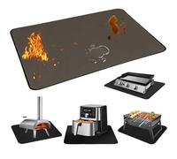 Tappetino Resistente al Calore per Friggitrice ad Aria, Tappetino Resistente al Calore per Griglia per Tavoli da Griglia, Tappetini Resistenti al Calore per Griglia a Gas,Marrone,50x64 cm