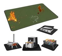 Tappetino Resistente al Calore per Friggitrice ad Aria, Tappetino Resistente al Calore per Griglia per Tavoli da Griglia, Tappetini Resistenti al Calore per Griglia a Gas,Verde,61x79 cm