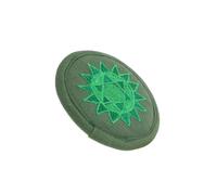 Tappetino Ricamato per Teiera, Sottociotola di Cotone Verde, Leggero e Compatto, per Canto e Meditazione, Regalo Elegante