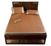 Tappetino rinfrescante estivo traspirante in bambù per la casa, portatile, pieghevole, per dormire, biancheria da letto rinfrescante, 0,9 x 2 m, in rattan naturale, ideale per la stagione calda
