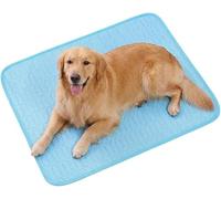 Tappetino Rinfrescante Extra Large per Cani, 39x59 Cm, Impermeabile, Auto-rinfrescante per Cani E Gatti, Lavabile, Ideale per Alleviare Il Caldo Estivo. Blue X-Large