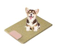 Tappetino rinfrescante for animali domestici for cani e gatti in paglia di rattan naturale traspirante estivo for animali domestici antiscivolo for uso interno ed esterno(Pink,90x70cm)