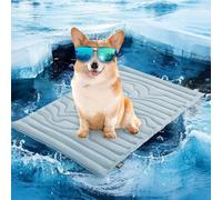 Tappetino rinfrescante for cani,tappetini auto-rinfrescanti fors animali domestici,cuscinetto di ghiaccio,resistente all'abrasione e ai morsi(Blue,36 * 23in)