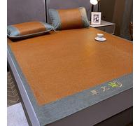 Tappetino rinfrescante in bambù, double-face, morbido e traspirante, per camera da letto e dormitorio, facile da pulire, 150 x 200 cm, ideale per notti calde