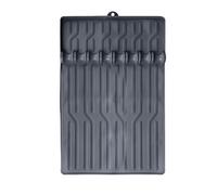 Tappetino Ripiano Griglia,Grande Spesso Resistente al Calore Antiscivolo per Grill | Tappetino Silicone per Ripiano Laterale Piastra | Per Organizzatore Esterno Raschietto Pennello Bottiglia Olio