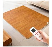 Tappetino Riscaldante da Posizionare sotto la Scrivania, Spegnimento Automatico Dopo 12 Ore, 60 Livelli di Regolazione della Temperatura, Tappeto Riscaldante,Brown Wood,180x200cm