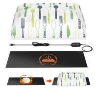 Tappetino riscaldante per lievitazione dell'impasto, regolabile, 15 °C - 60 °C, tappetino riscaldante per pasta madre, con cupola riscaldante per pasta madre