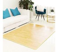 Tappetino riscaldato, tappeto riscaldato elettrico in grafene, cuscinetto riscaldante in cristallo di carbonio con strisce di legno, scaldapiedi elettrici riscaldati(31.5x39.3in)