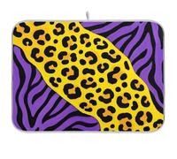 Tappetino riutilizzabile con stampa leopardata giallo-viola 18x24 rettangolare grande protezione per piano di lavoro resistente al calore decorativo per la casa essenziale