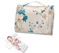 Tappetino riutilizzabile impermeabile con tasca in tessuto fiore Indonesia Luna Orchidea mandorla Fasciatoio da viaggio per neonati Kit da viaggio cambiadores de pa?ales para Bebes