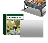 Tappetino rotondo per braciere, griglia e caminetto, resistente alle alte temperature, ignifugo, pieghevole e portatile, per esterni, terrazza, giardino