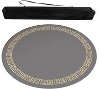Tappetino rotondo per mahjong, Tappetino da tavolo for Mahjong e gioco circolare con borsa for il trasporto, confezione da 2, multicolore, diverse misure(Gray,43.31x43.31 in)