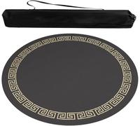 Tappetino rotondo per mahjong, Tappetino da tavolo for Mahjong e gioco circolare con borsa for il trasporto, confezione da 2, multicolore, diverse misure(Dark Grey,39.37x39.37 in)