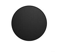 Tappetino rotondo resistente al calore, 122,9 cm, ignifugo, per protezione del pavimento, in silicone nero (91,4 cm)