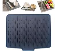 Tappetino salva-piano in silicone anti-goccia - Tappetino antiscivolo e resistente al calore for un'asciugatura senza gocciolamento, tappetino isolante antiscivolo in silicone spesso for asciugare i p