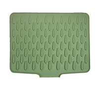 Tappetino salva-piatti in silicone anti-goccia, tappetino in silicone alimentare, tappetino antiscivolo resistente al calore per lavello e bancone della cucina (verde)
