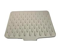 Tappetino salva-piatti in silicone anti-goccia, tappetino in silicone alimentare, tappetino antiscivolo resistente al calore per lavello e bancone della cucina (Beige)