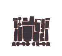 Tappetino Scanalato Per Porta Per Per Highlander XLE XU70 Per Kluger 20~22 Slot Porte Antiscivolo In Gomma Per Tazze Accessori Sottobicchieri Per Auto Inserto portabicchieri(RHD-Red)