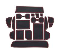 Tappetino Scanalato Per Porta Tappetino Antiscivolo Porta Interna Auto Tappetino Fessura Per Porta Per T&oyota RAV4 XA50 2019-2022 2023 RAV 4 Inserto portabicchieri(Red LHD)