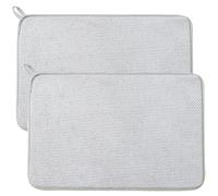 Tappetino scolapiatti 2 pezzi, tappetino scolapiatti assorbente in microfibra da 18x24 pollici, antiscivolo resistente al calore con corda sospesa per bancone della cucina