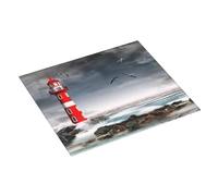 Tappetino scolapiatti 3D con faro nel surf, 40,6 x 45,7 cm, tappetino assorbente per cucina, tappetino scolapiatti natalizio con anello per appendere