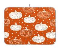 Tappetino Scolapiatti 41X46CM, Bright Pumpkin Dot Tappetino Macchina Caffe Altamente Assorbente Tappetini Per Asciugare Antiscivolo Tappetini Lavello Per Cucina Caffettiera Accessori Da Tavolo