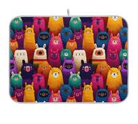 Tappetino Scolapiatti 41X46CM, Colorful Llama Pattern Tappetini Lavello Altamente Assorbente Tappetino Macchina Caffe Antiscivolo Tappetini Per Asciugare Per Caffettiera Bancone