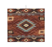 Tappetino Scolapiatti 41X46CM, Native American Southwestern Navajo Aztec Tribal Tappetini Per Asciugare Altamente Assorbente Tappetino Macchina Caffe Antiscivolo Tappetini Lavello Per Cucina