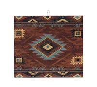 Tappetino Scolapiatti 41X46CM, Southwestern Native American Aztec Navajo Tappetini Per Asciugare Altamente Assorbente Tappetino Macchina Caffe Resistente Calore Tappetini Lavello Per Cucina