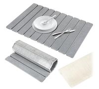 Tappetino scolapiatti 60 x 39 cm, grande scolapiatti in pietra, per bancone da cucina, ad asciugatura rapida, pieghevole, per stoviglie, bottiglie, tazze, adatto per ogni arbei